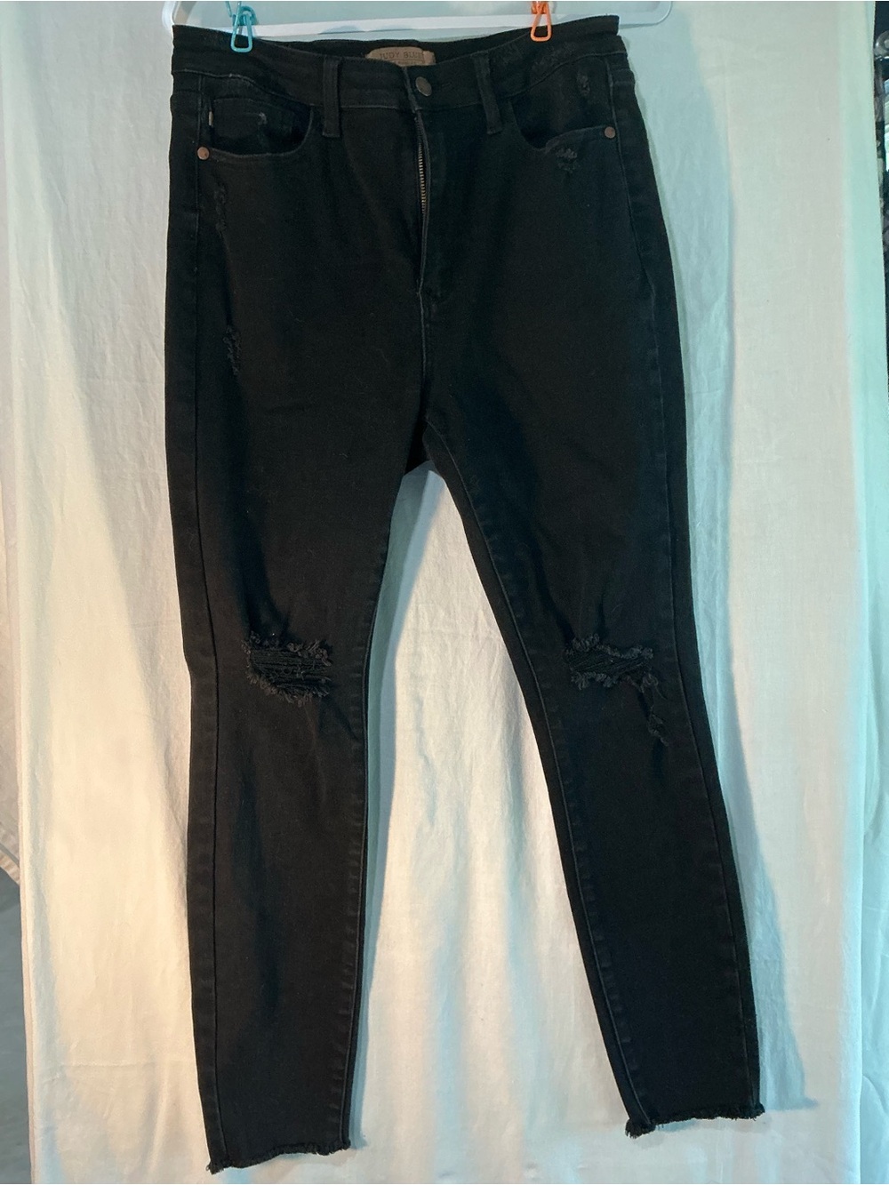 Judy Blue Black Distressed Skinny Jeans Junior